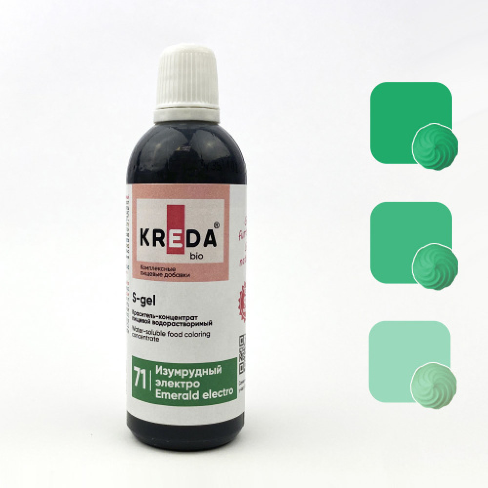 Пищевой краситель концентрат ИЗУМРУДНЫЙ 80 мл KREDA S-gel Россия - фото1 Пищевой краситель концентрат ИЗУМРУДНЫЙ 80 мл KREDA S-gel Россия - фото1
