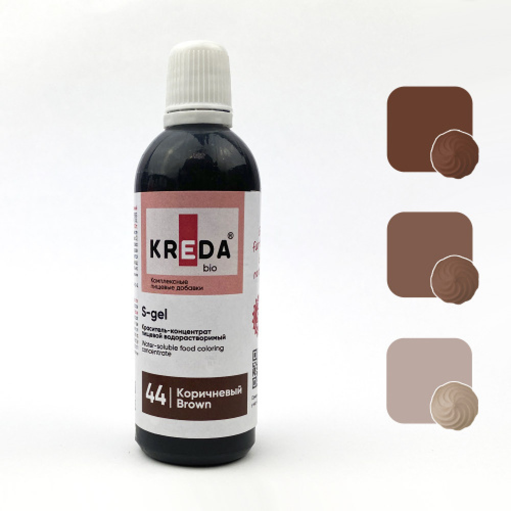 Пищевой краситель концентрат КОРИЧНЕВЫЙ 80 мл KREDA S-gel Россия - фото1 Пищевой краситель концентрат КОРИЧНЕВЫЙ 80 мл KREDA S-gel Россия - фото1