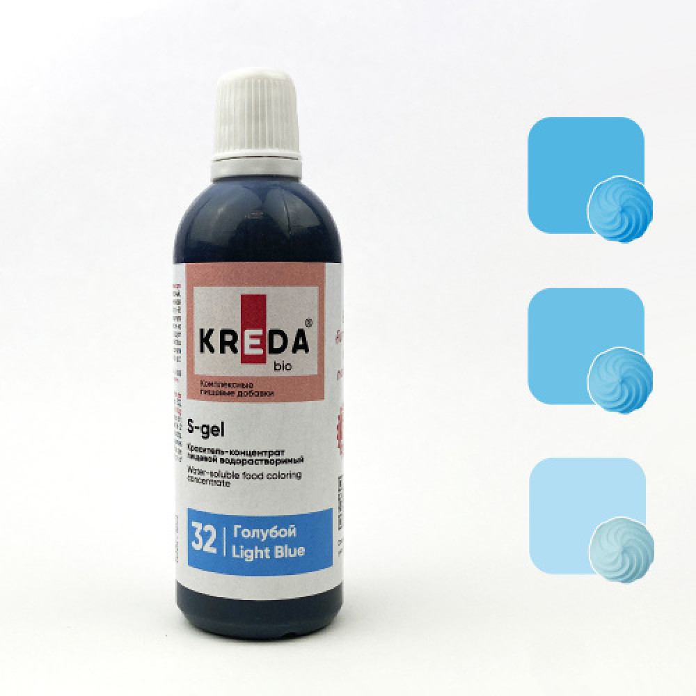 Пищевой краситель концентрат ГОЛУБОЙ 80 мл KREDA S-gel Россия - фото1 Пищевой краситель концентрат ГОЛУБОЙ 80 мл KREDA S-gel Россия - фото1