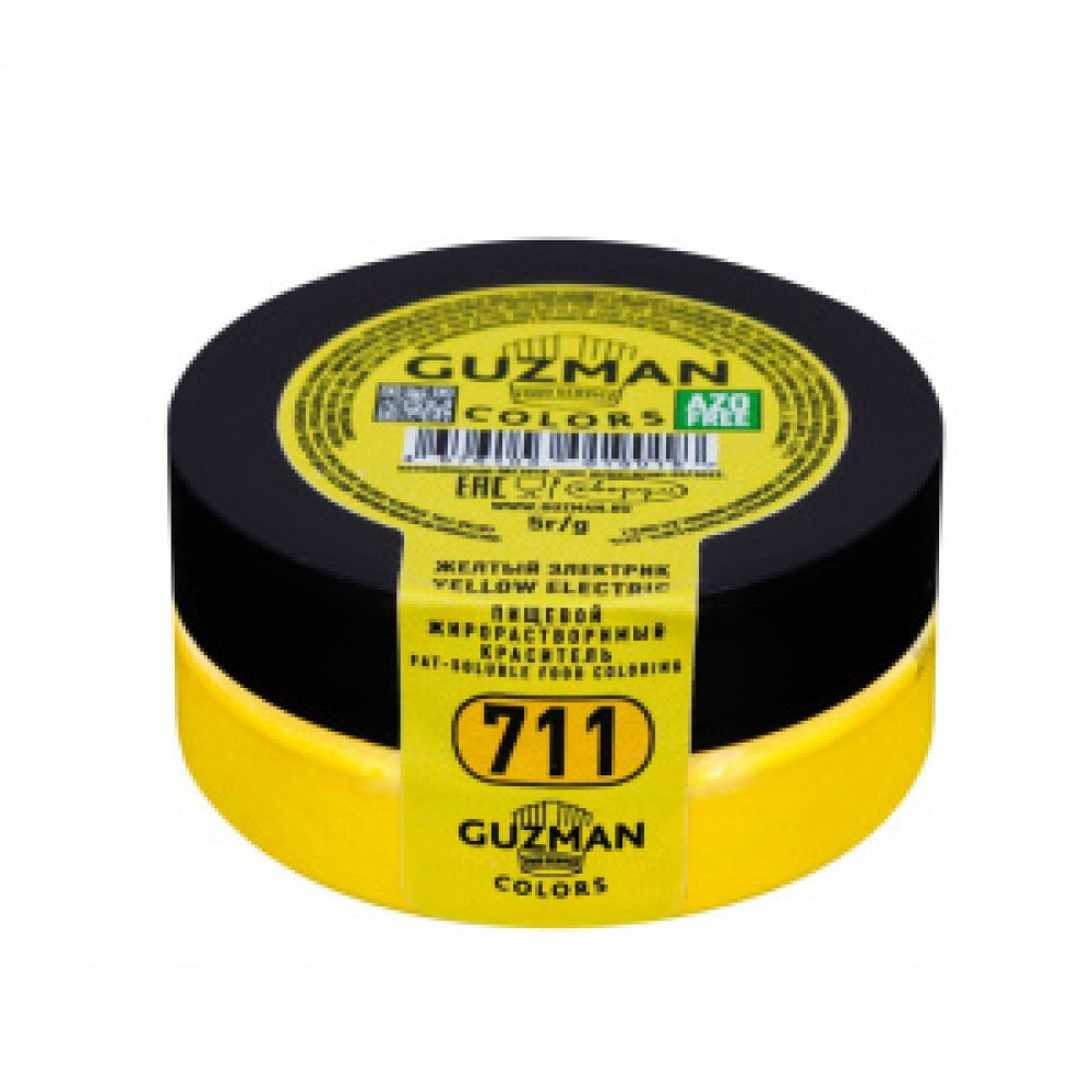 Пищевой краситель ЖЕЛТЫЙ ЭЛЕКТРИК 5 г. GUZMAN 711 жирораств. Россия - фото1
