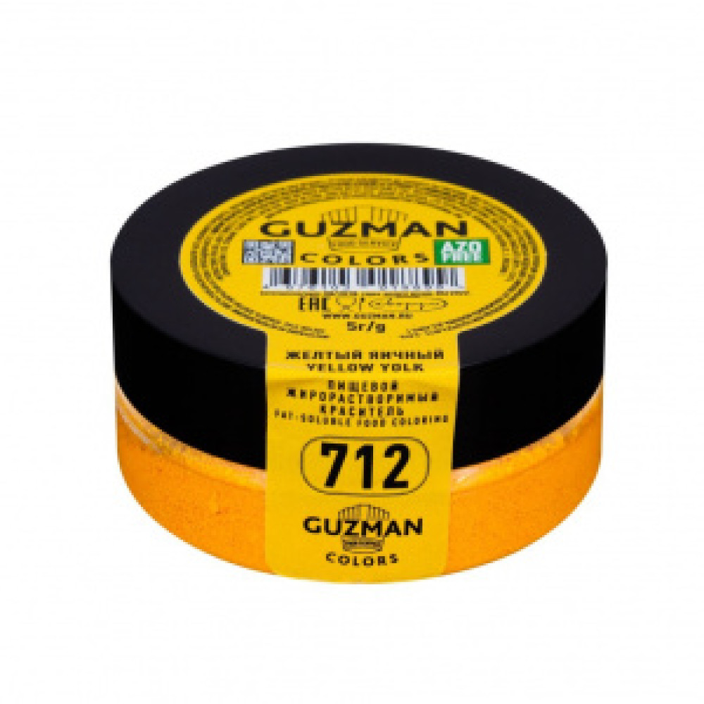 Пищевой краситель ЖЕЛТЫЙ ЯИЧНЫЙ 5 г. GUZMAN 712 жирораств. Россия - фото1