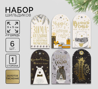 Шильдик декоративный в наборе «Сияние ночи», 5*9 см, Китай - фото1