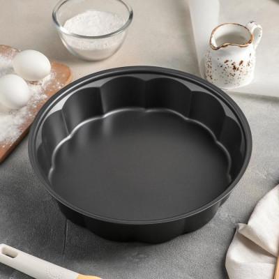 Форма для выпечки с а/п покрытием 28х5,5 см ''Ренард. Волнистый круг'' цвет МИКС - фото1 Форма для выпечки с а/п покрытием 28х5,5 см ''Ренард. Волнистый круг'' цвет МИКС - фото1