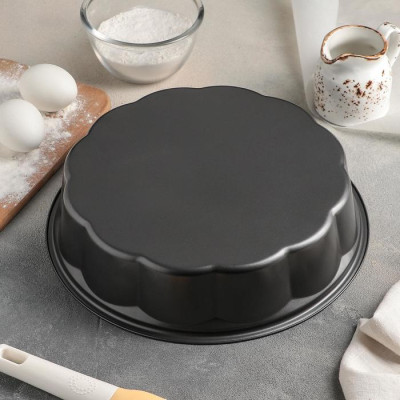 Форма для выпечки с а/п покрытием 28х5,5 см ''Ренард. Волнистый круг'' цвет МИКС - фото2 Форма для выпечки с а/п покрытием 28х5,5 см ''Ренард. Волнистый круг'' цвет МИКС - фото2