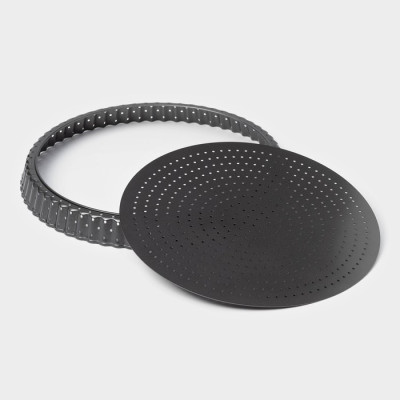 Форма для выпечки с а/п покр. перфор. 30х3 см со съем. дном , Китай - фото2 Форма для выпечки с а/п покр. перфор. 30х3 см со съем. дном , Китай - фото2