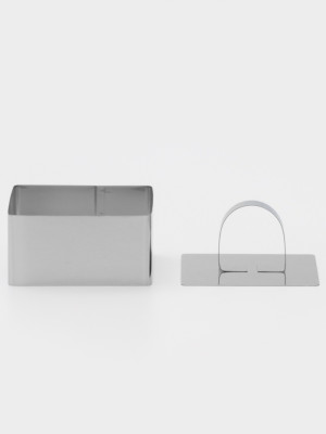 Форма для выкладки ''Квадрат'' 8х8х4 см с прессом, Китай - фото1