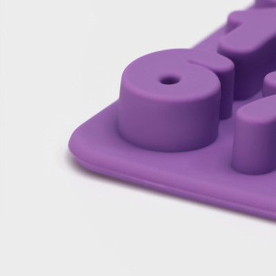 Форма для конд. украшений 20 ячеек 16х16х2 см (2,9х2,2 см) ''Цифры'', цвет МИКС, - фото2