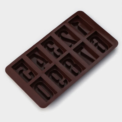 Форма для шоколада Доляна «Цифры», силикон, 20?11 см,  Китай - фото2