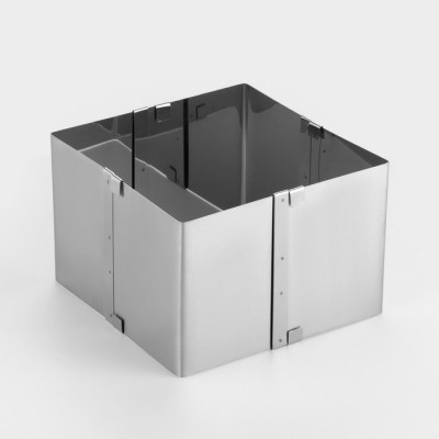 Форма для выпечки с регулировкой размера «Квадратная», h-12 см, 10х10 - 18х18 см. фото-3 Форма для выпечки с регулировкой размера «Квадратная», h-12 см, 10х10 - 18х18 см. фото-3