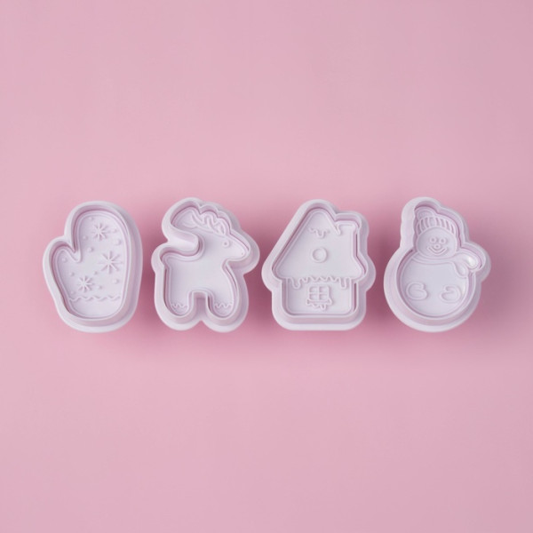 Набор плунжеров кондитерских 4 шт ''Зимняя сказка'', Китай - фото1