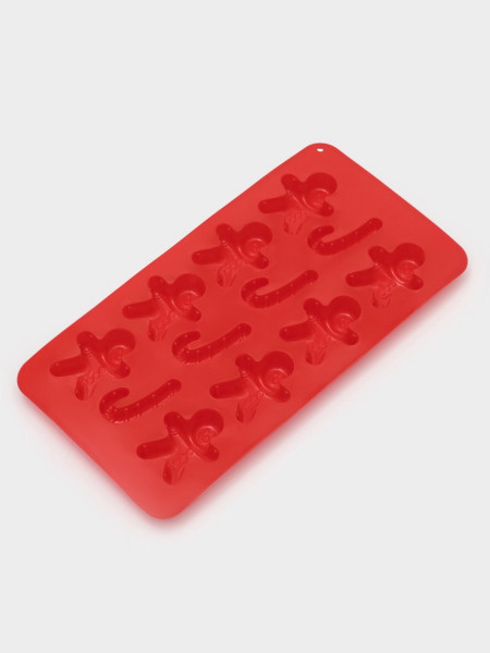 Форма для конфет 12 ячеек 21х10х1 см (3,5х3,5 см) ''Карамельное чудо'', цвет красный, Китай - фото2