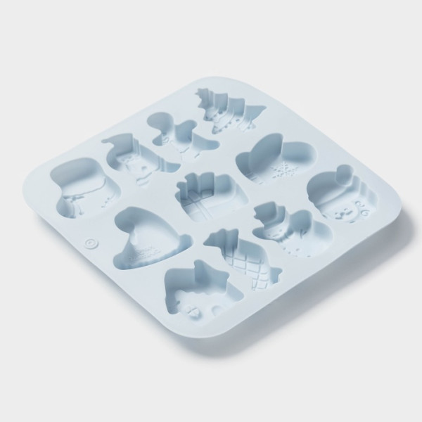 Форма для выпечки 11 ячеек ''Новогоднее чудо'' 18,8х18,3х1,5 см, цвет серый   Китай - фото2