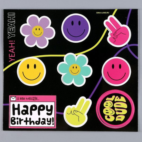 Топпер  ''Стикеры''картон на подложке с проволокой, Китай - фото2