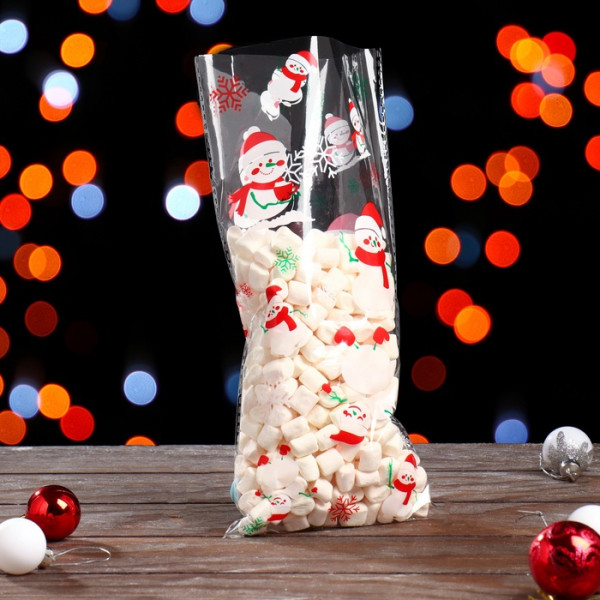 Пакет подарочный новогодний, 13х27см., Китай - фото2