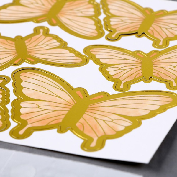 Набор для украшения ''Бабочки''цвет золотой,10 шт., Китай - фото2