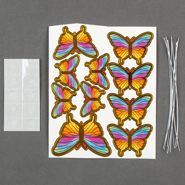 Набор для украшения ''Бабочки'',разноцветные,10 шт., Китай - фото1