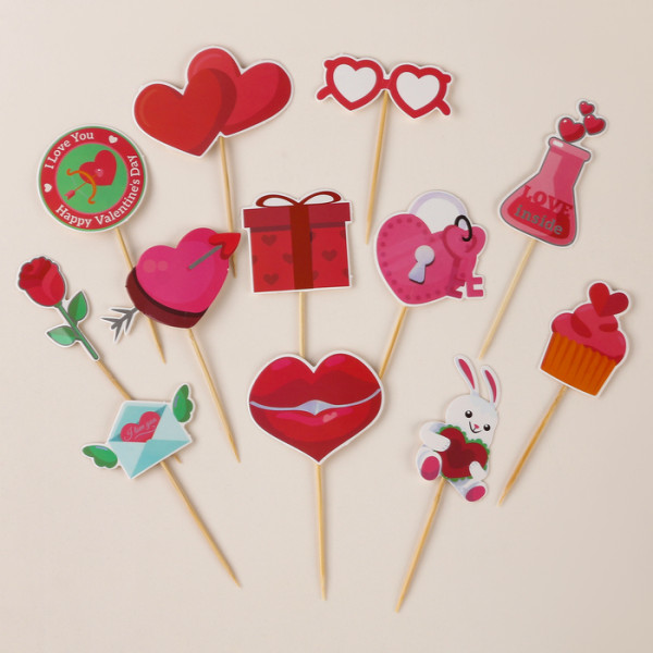 Шпажки ''Для влюблённых'', набор 12 шт Китай - фото1