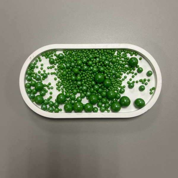 Драже зерновое в цветной кондитерской глазури ( ЖЕМЧУГ ЗЕЛЕНЫЙ), #107, 50 г., Россия - фото1