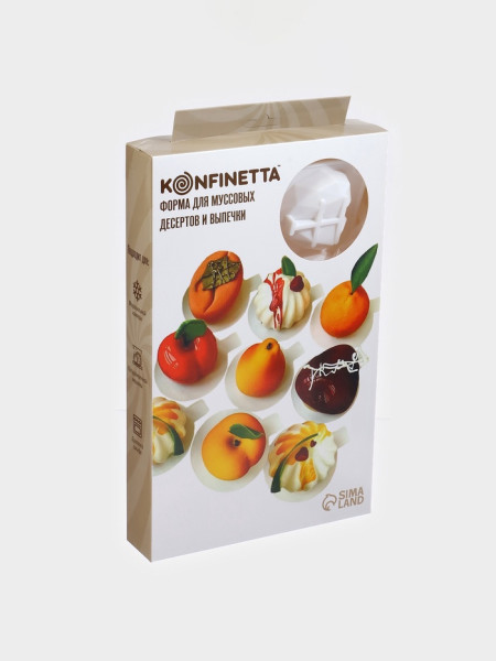 Форма для выпечки и муссовых десертов 8 ячеек 29х17х2 см ''Сердце'', цвет белый,Китай фото-3