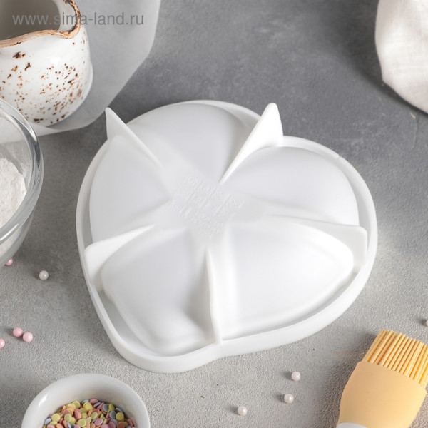 Форма для муссовых десертов и выпечки «Сердце малое», силикон, 17.5?4.7 см,Китай - фото1