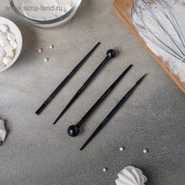 Набор для моделирования кондитерских украшений 4 шт,16 см.,Китай - фото1