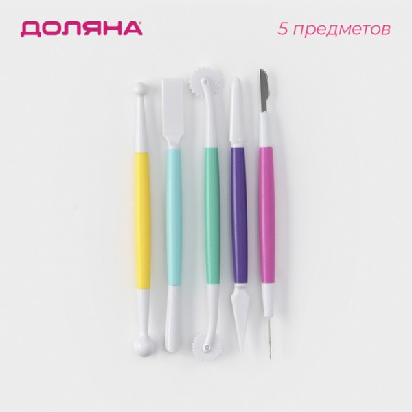 Набор для моделирования кондитерских украшений, 5 шт,17 см., Китай - фото1