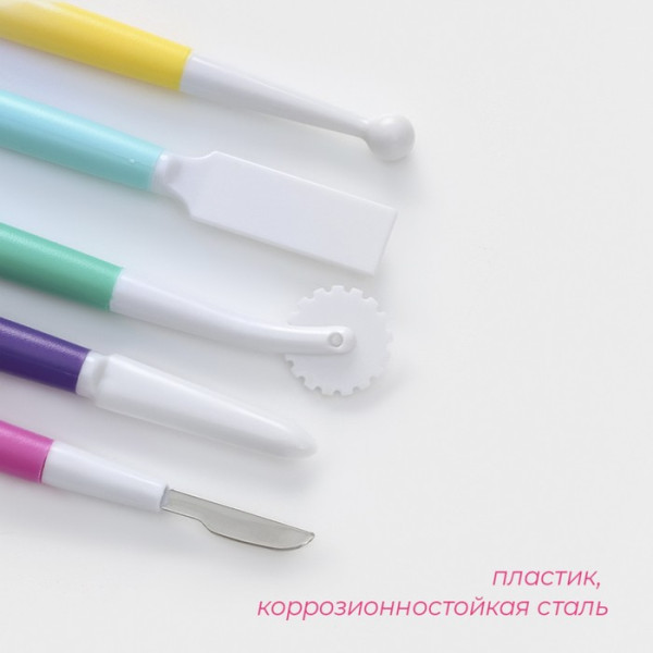 Набор для моделирования кондитерских украшений, 5 шт,17 см., Китай фото-3