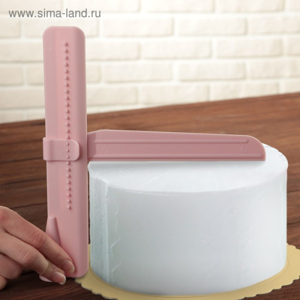 Шпатель кондитерский угловой 2 части 23,5х4,7х2,6 см, Китай - фото1