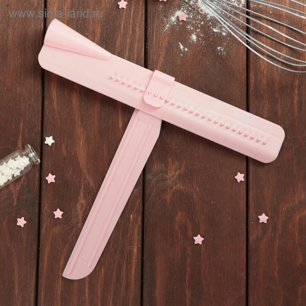 Шпатель кондитерский угловой 2 части 23,5х4,7х2,6 см, Китай - фото2