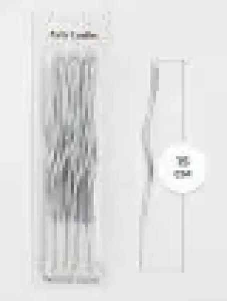 Свечи для торта Серпантин,12 штук, серебрянные, SG-CC-12W, Китай - фото1