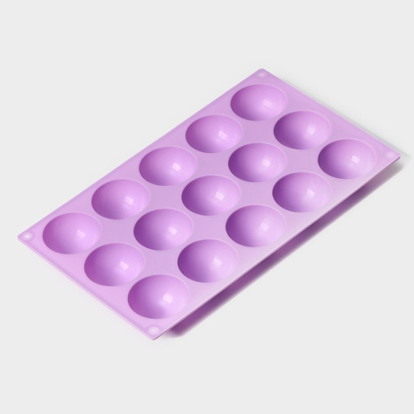 Форма силиконовая для выпечки 15 ячеек полусферы, Китай Форма силиконовая для выпечки 15 ячеек полусферы, Китай