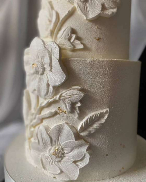 Молд 19х11.3х1,2 см ''Магнолия'', цвет белый  Китай фото-2